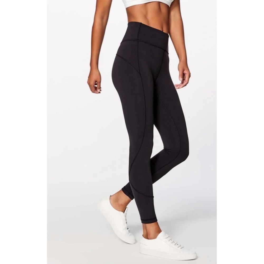 Lululemon In Movement 7/8 Tight 25" Everlux Size 8 Black High Rise Leggings